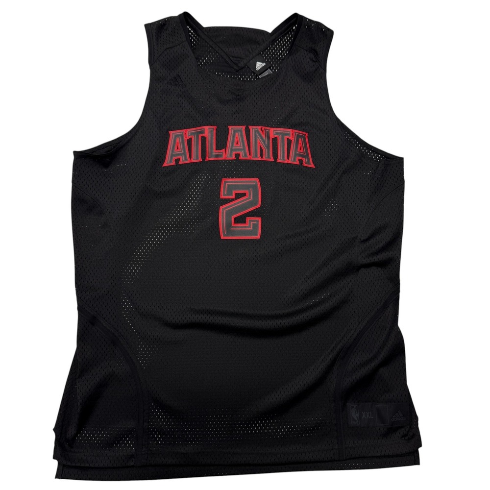 Adidas Atlanta Hawks Joe Johnson‎ 2 NBA Jersey Mens 2XL Black Mesh Basketball